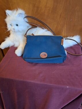 Dooney & Bourke Navy Crossbody with Brown Leather Accents